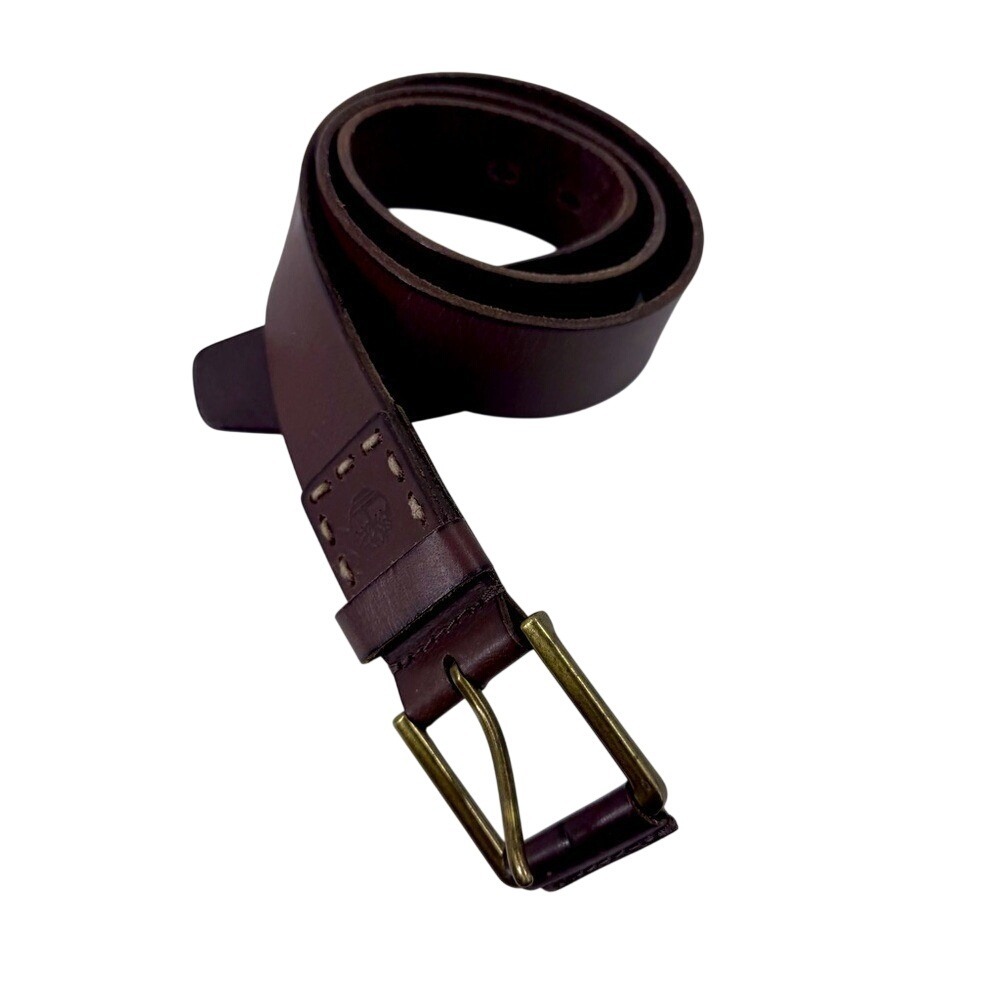 Timberland Genuine Leather Belt‎ with gold Buckle - Brown Size 36